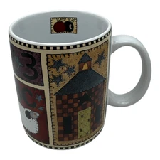 Lang and Wise ABC Sampler Ellen Stouffer Coffee Cup Mug ES#6 1997 EUC