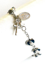 Blessed Mother Adjustable Rosary Bracelet with Dangles