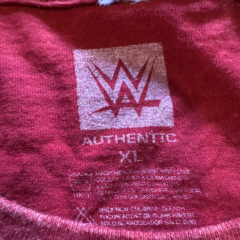 Rowdy Ronda Rousey WWE Authentic Red T-Shirt Mens Size Medium XL - Image 3 of 4