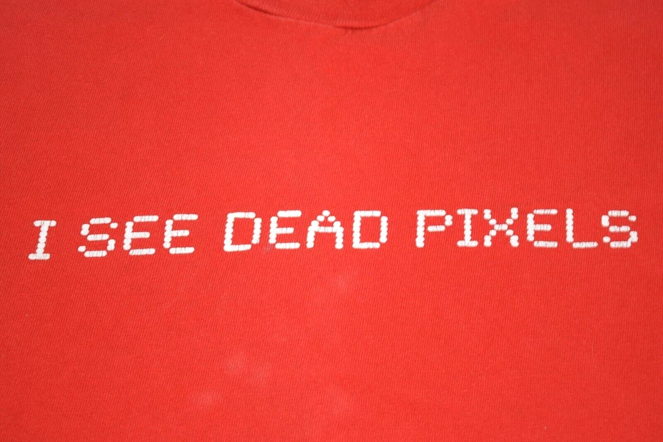 Camiseta De Colección Delta Talla XS/S 90s Y2K Veo Píxeles Muertos Roja El Sexto Sentido Foto 2 de 4
