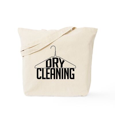 CafePress Dry Cleaning Natural Canvas Tote Bag, Cloth Shopping Bag