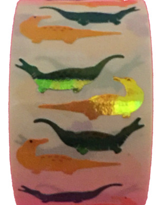 400 Crocodile Stickers in roll of 100 modules 2''x2'', each sticker 1.50'' RMP3202