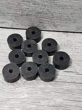 1" Rubber Washers - Lot of 10 - 1"diameter x 1/2" Thick with 1/4" Hole