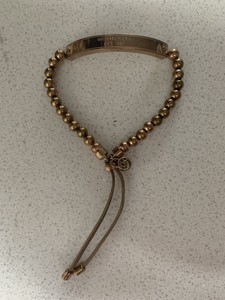 michael kors rose gold beaded bracelet