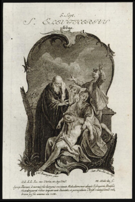 santino incisione 1700 S.PIETRO D'AURBES M. klauber