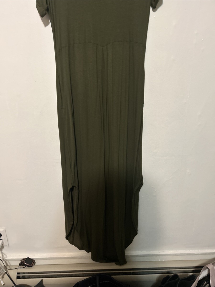 Sage green Venus maxi dress with pockets Size S | eBay