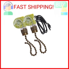 Ceiling Fan Light Switch Zing Ear ZE-109 E89885 Two-Wire Light Switch with Pull