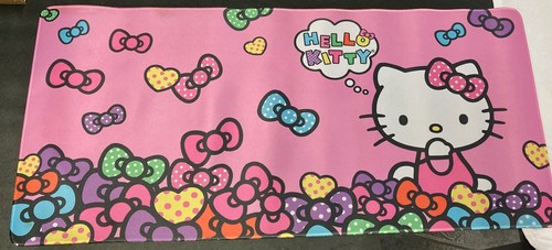 HELLO KITTY - Large 16x35 Desk Mat, Gamer Mat - Computer, Pink NEW! - Foto 1 di 4