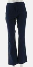 Liz Claiborne New York  JACKIE  Size 8  Twill Pants w/Grosgrain Trim  Navy