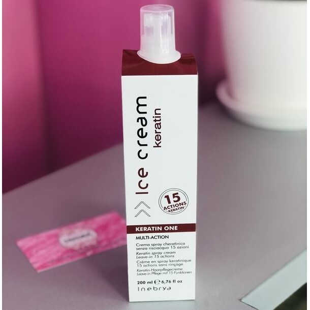 Кератиновое мороженое Inebrya Ice Cream KERATIN ONE Multi-Action 200 мл676 унции БЕСПЛАТНАЯ ДОСТАВКА 3690₽