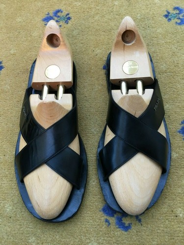 PRADA Scarpe Da Uomo Sandali Infradito in Pelle Nera UK 8.5 US 9.5 EU 42.5  | eBay