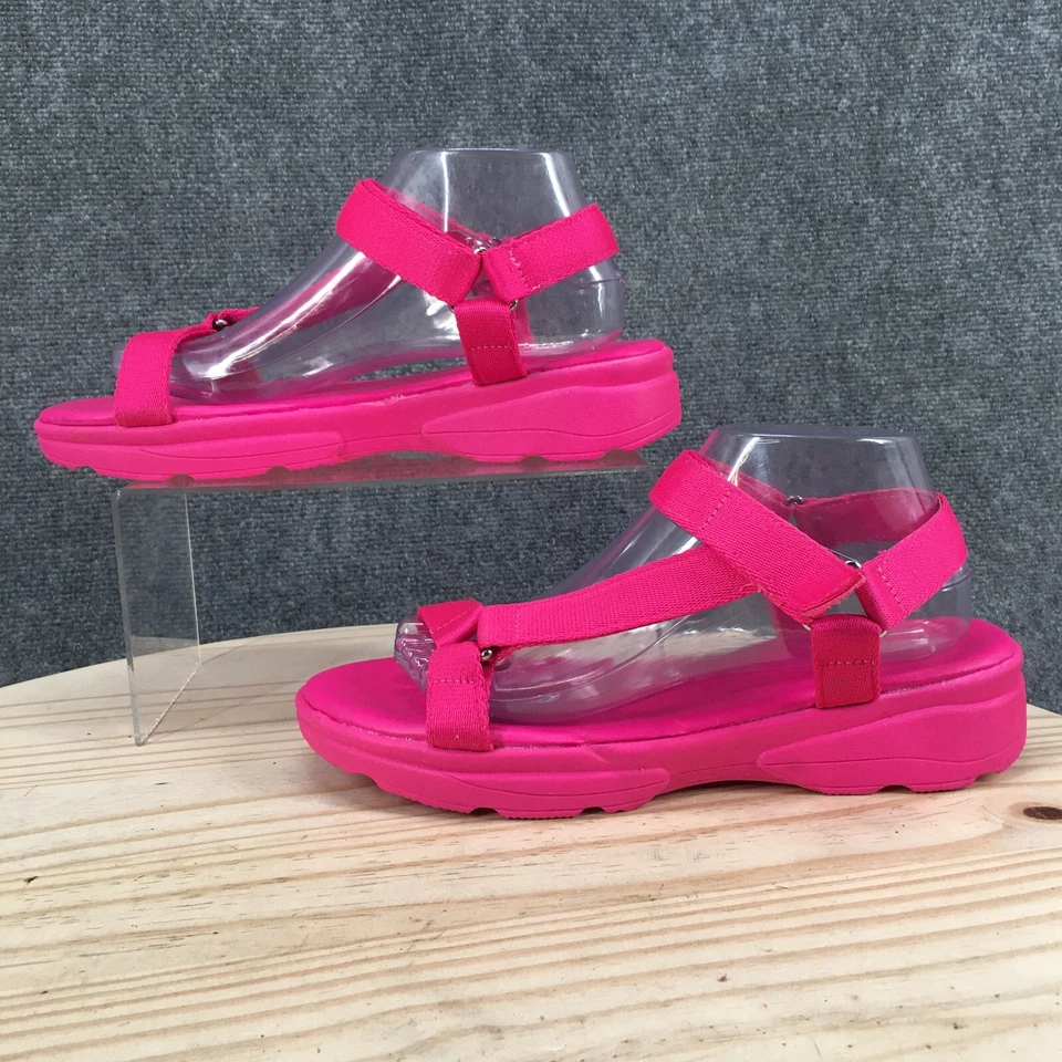 Sandalias de bambú para mujer 10 deportivas con tiras gancho y lazo rosa informales planas cómodas Foto 2 de 4