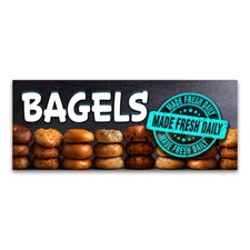 Fresh Bagels Vinyl Banner with Optional Sizes Made in the USA 