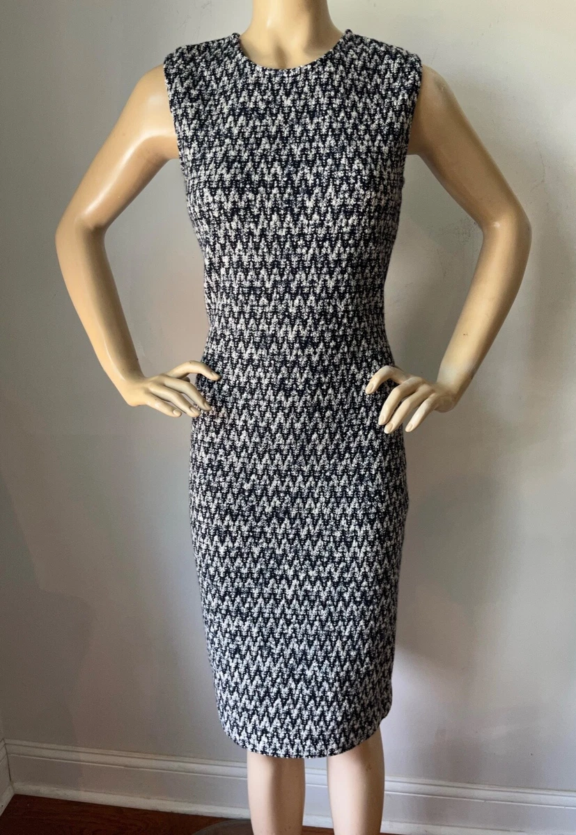 Navy blue cheap tweed dress