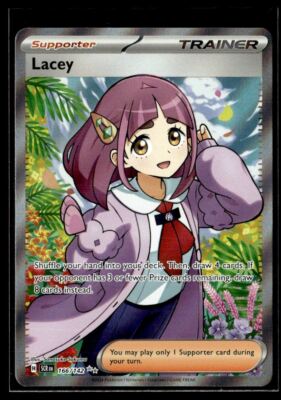 2024 Pokemon Card Stellar Crown . Lacey Full Art Trainer #166/142