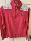 Womens S Vineyard Vines Pink Whale 1/4 Zip Shep Pullover