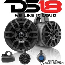 DS18 HYDRO 4" 240 Watts 4 Ohm Bluetooth Black Amplified Wakeboard Tower Speakers