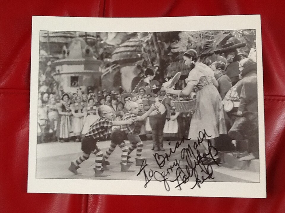 Jerry Maren SIGNED 8x10 Photo Munchkin Lollipop Kid Wizard