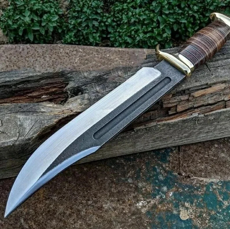 Custom Handmade Carbon Steel Blade Tactical Bowie Knife | Hunting Knife Camping