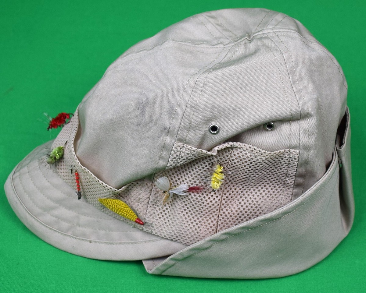 Orvis Fly-Fishing Poplin Hat w/ Mesh Pockets Made In Norway Sz 7