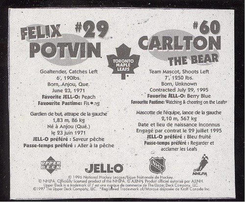 1996-97 KRAFT DINNER UPPER DECK JELL-O MAGNETS NHL HOCKEY SEE LIST - Bild 82 von 99