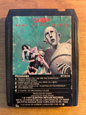 QUEEN NEWS OF THE WORLD RARE VINTAGE 8 TRACK TAPE TESTED LATE NITE BARGAIN!