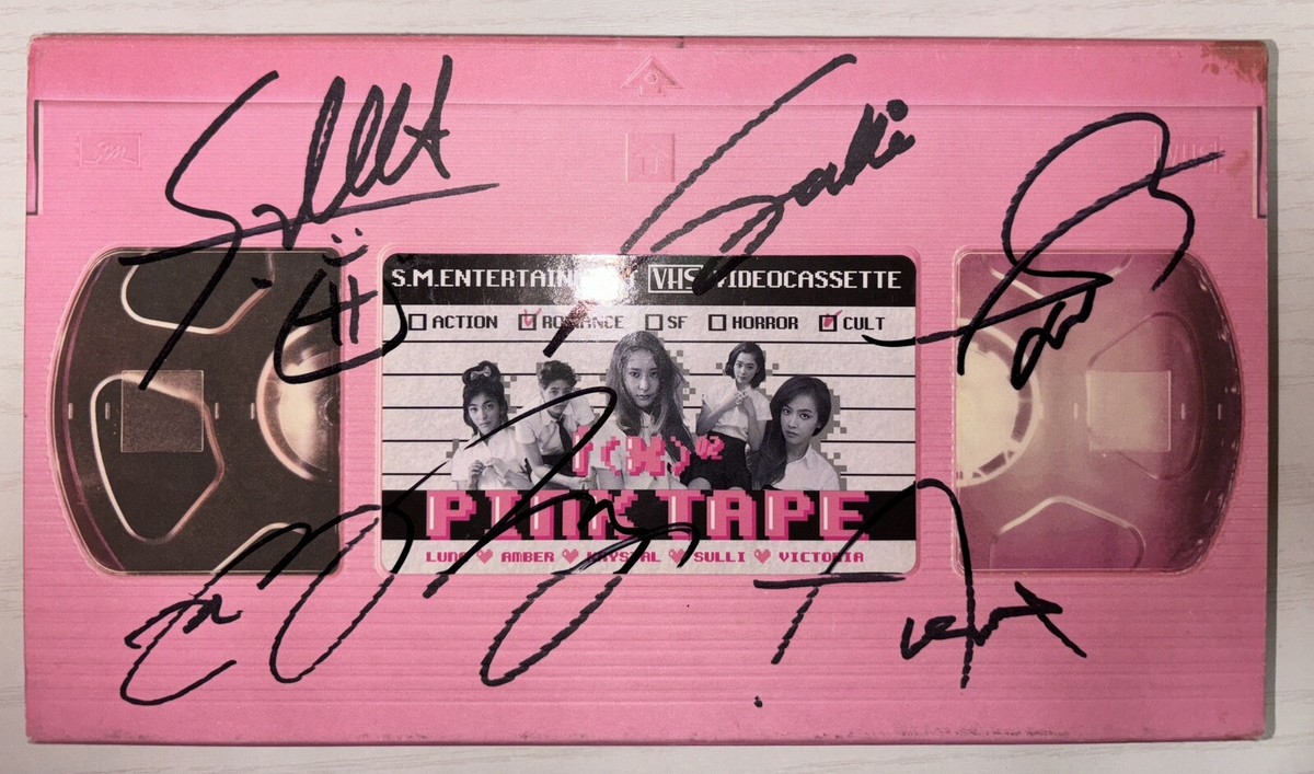 F(X) PINK TAPE ALL MEMBER AUTOGRAPHED SIGNED ALBUM UNIQUE FX F(X) PINK TAPE ALL MEMBER AUTOGRAPHED SIGNED ALBUM UNIQUE FX