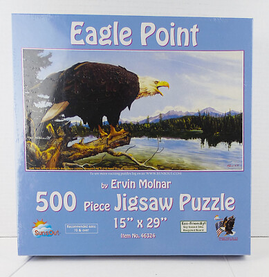 NEW & SEALED 500 Piece Jigsaw Puzzle: SunsOut - Eagle Point By Ervin Molnar