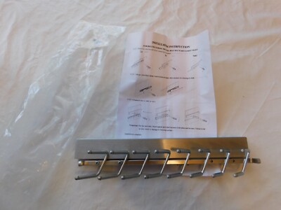 Deluxe Sliding Closet Tie Rack 14''  Satin Chrome Closet Organizer New Old Stock