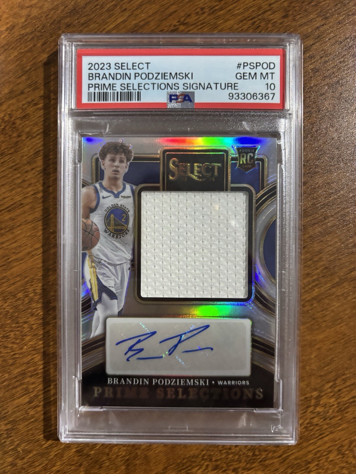 ✨2023-24 Select Brandin Podziemski Prime Selections Patch Auto RPA /99 PSA 10