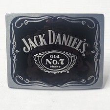 Jack Daniels Old No. 7 Brand Belt Buckle 2014 Black Enamel Front
