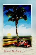 16 Embossed Boxed Christmas Cards Christmas Palm Gifts On Beach