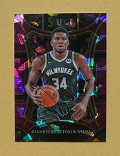 2023-24 Panini Select #341 Giannis Antetokounmpo Prizm #34/99 Jersey Number 1/1