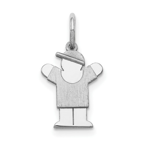14k White Gold Mini Boy Love Charm eBay