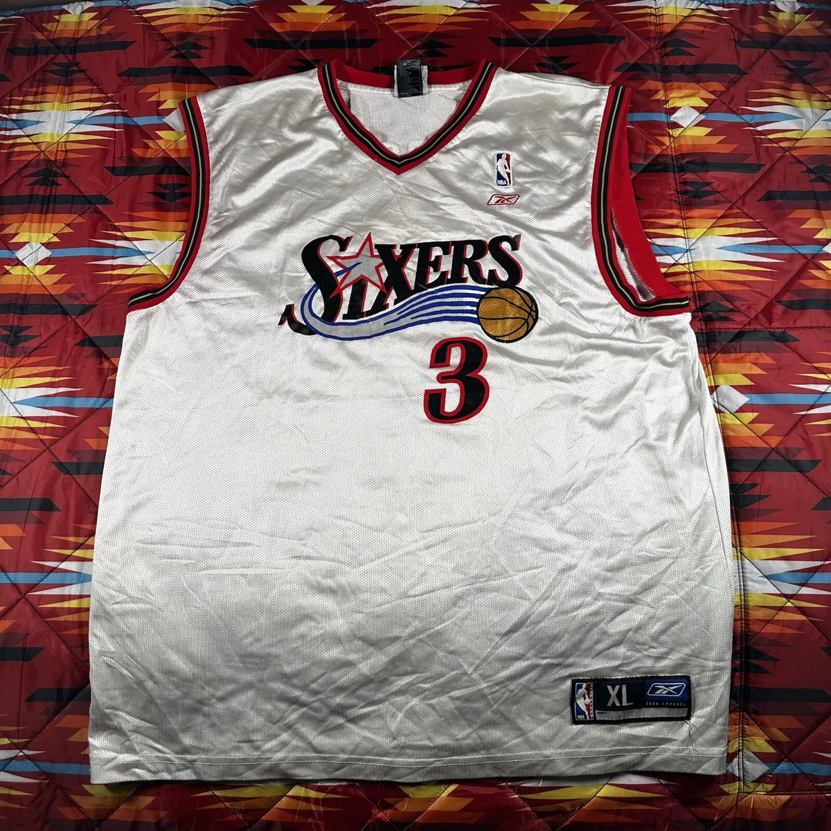 Allen Iverson #3 Sixers Reebok Jersey Team Apparel XL NBA