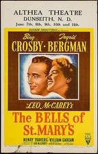 Movie Poster The Bells of St. Mary's 1946 Window Card 14