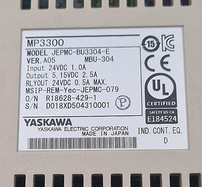 YASKAWA MP3300 MBU-304 MP3300iec JEPMC-BU3304-E VER. A05 PLC YASKAWA MP3300 MBU-304 MP3300iec JEPMC-BU3304-E VER. A05 PLC