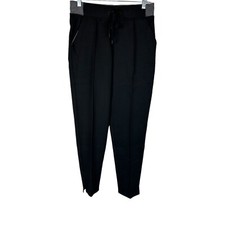 Cuddl Duds Women's Double Knit Jersey Pants w/ Pin Tuck Detail Black Small Size