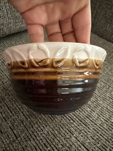 Stoneware Planter Glazed Morocco Color Mark Mixing Bowl Table Decor Rare Unique - Picture 7 of 8