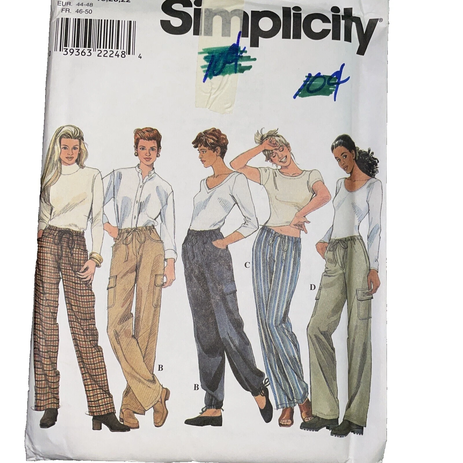 Patrones de costura femenino Simplicity sin cortar