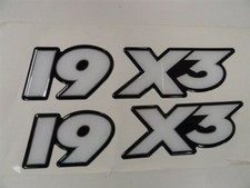 RANGER 19 X3 BLACK / WHITE RAISED DECAL PAIR (2) 11