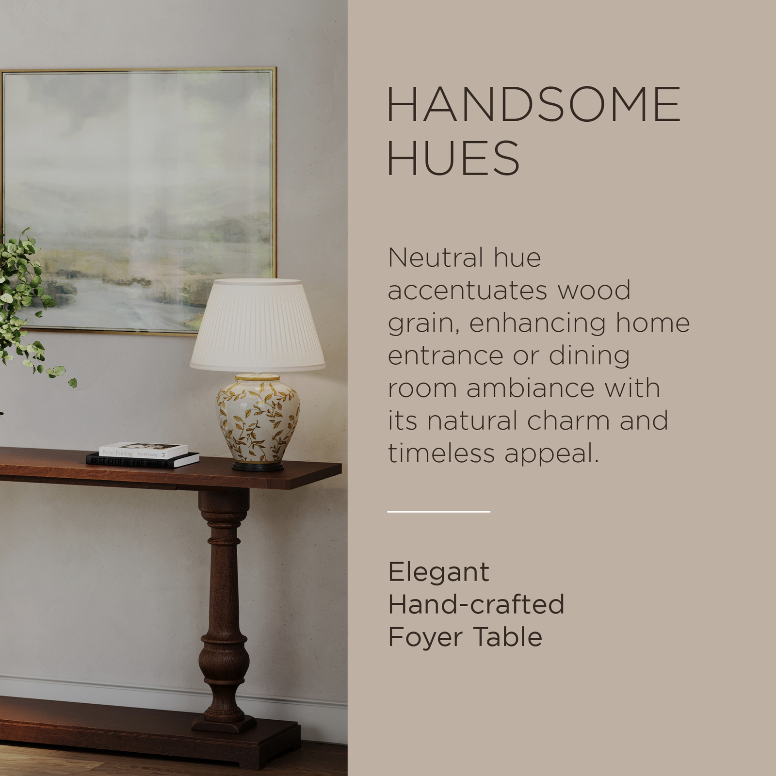 Maven Lane Arthur Traditional Wooden Console Table in Antiqued Brown Finish