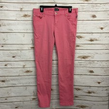 Tripp NYC Pink Goth Skinny Pants Size 11 Embroidered Pocket Y2K 90s