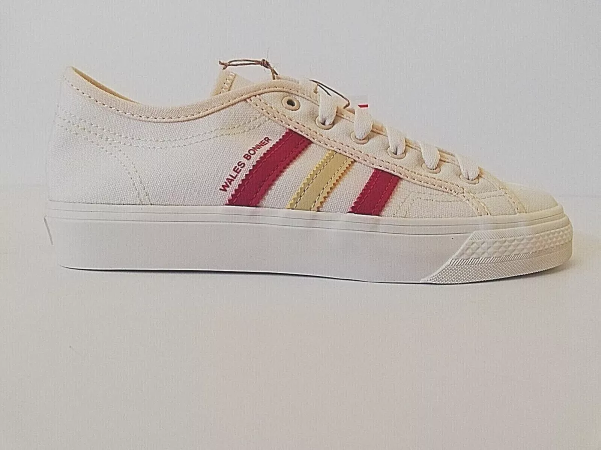 NWT Adidas Originals Wales Bonner Nizza Lo Sneakers S42621 Cream White Scarlet