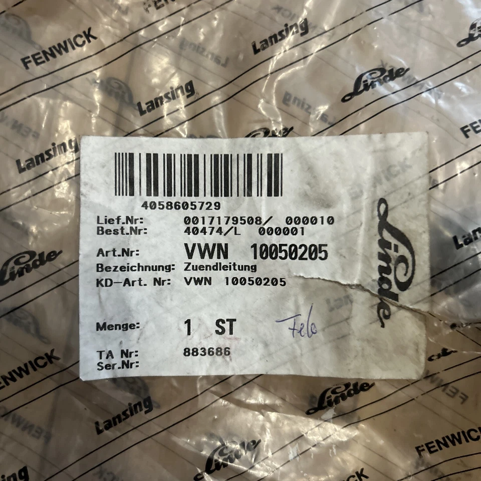 Linde Forklift Ignition Leads Set Genuine N10050205 - Bild 3 von 4