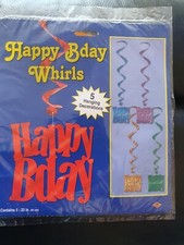 Pack De 5 Feliz Cumpleaños Colgantes Colores Decoración Fiesta