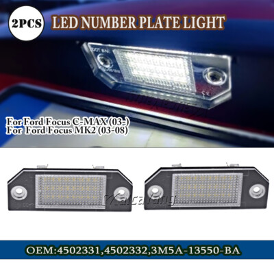 LED License Plate Light For Ford C-MAX 2003-2010 Focus 2003-2005 2006 2007 2008
