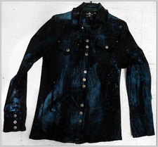 S  Lip Service RARE Splatters Stretch Twill Jean Jacket ACID PUNK GOTHIC