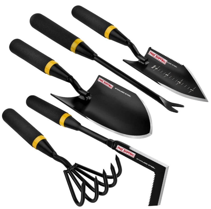 Heavy-Duty Steel Garden Tool Set Trowel Weeder Shovel