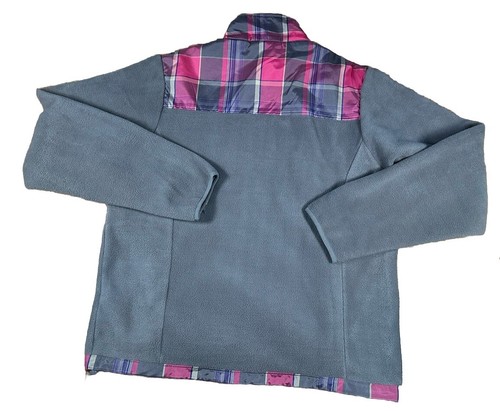 Chaqueta polar Mountain Fog para mujer talla XL marrón/rosa a cuadros nueva con etiquetas - Imagen 4 de 10